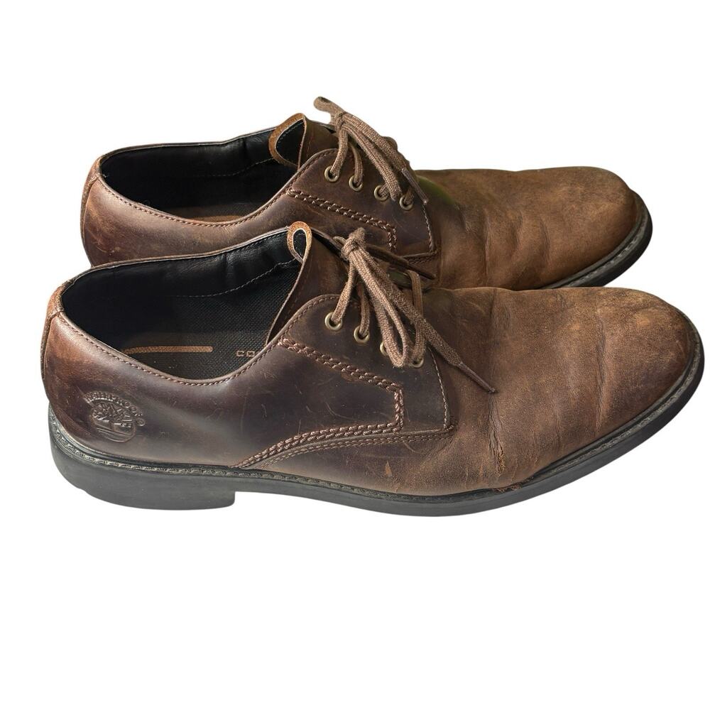 Timberland Men's Brown Concourse Bucks Waterproof Oxford Shoes Size 9.5M Comfort